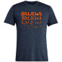 Pánské triko Salewa Puez Hybrid 2 Dry M S/S Tee tmavě modrá premium navy melange
