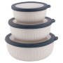 Набір мисок Outwell Cookout Bowl Set with Lids бежевий/синій Blue & Grey