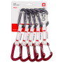 Набір відтяжок Ocún Hawk Qd Wire Bio-Dyn-Ring 15 Mm 10 Cm 5-Pack червоний/сірий