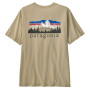 Чоловіча футболка Patagonia M's Fitz Roy Foothills T-Shirt сірий/зелений Weathered Stone