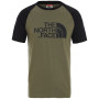 Pánské triko The North Face M S/S Raglan Easy Tee zelená/černá Eu Burnt Olive Green