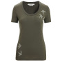 Жіноча футболка Icebreaker Women Tech Lite II SS Scoop Tee Swarming Shapes зелений