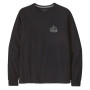 Чоловіча футболка Patagonia M's L/S Chouinard Crest Responsibili-Tee чорний Black