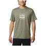 Чоловіча футболка Columbia Tech Trail™ Front Graphic SS Tee zelená/bílá