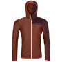 Чоловіча куртка Ortovox Fleece Light Grid Hooded Jacket червоний/помаранчевий