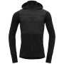 Чоловіча софтшелова куртка Devold Herøy Hybrid Merino Jkt Man чорний