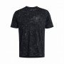 Чоловіча функціональна футболка Under Armour Rush Energy Print SS чорний Black/Black