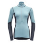 Водолазка жіноча Devold Wool Mesh Woman Half Zip Neck блакитний