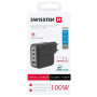 Адаптер Swissten GaN Travel Charger 100W 3X USB-C PD + USB-A