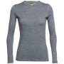 Жіноча футболка Icebreaker Women's 200 Oasis Long Sleeve (2018) сірий Gritstone HTHR