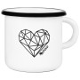 Кружка Zulu Cup Heart білий/чорний