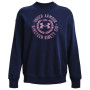 Жіноча толстовка Under Armour Rival Fleece Crest Grp Crew темно-синій