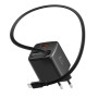 Адаптер Swissten SlideCharge Gan 45W, 1X USB-A 18W + kabel USB-C 0,75 m