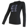 Жіноча футболка Sensor Merino Wool PT Šípy dl.r. чорний Black
