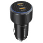 Адаптер Swissten Car Charger 2X USB-C PD, 50W + cabel USB-C / USB-C, 1 m