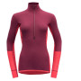 Водолазка жіноча Devold Wool Mesh Woman Half Zip Neck малиновий