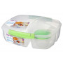 Obědový box Sistema Triple Split Lunch 2L světle zelená