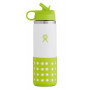 Дитяча пляшечка Hydro Flask Kids Wide Mouth 20 oz Straw Lid/Boot жовтий