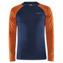 Чоловіча функціональна футболка Craft Core Warm Baselayer Ls синій/помаранчевий
