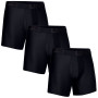 Pánské boxerky Under Armour Tech 6In 3 Pack černá Black / Black / Black