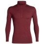 Pánské triko Icebreaker Mens 260 Tech LS Half Zip vínová Cabernet