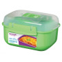 Miska na jídlo Sistema Microwave Rectangle 525ML zelená