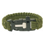 Браслет Yate Paracord зі свистком і кременем olive