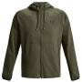 Чоловіча весняна куртка Under Armour Stretch Woven Windbreaker темно-зелений MarineODGreen/Black