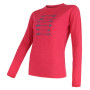 Жіноча футболка Sensor Merino Wool PT Šípy dl.r. рожевий Magenta
