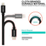 Кабель для зарядки і передачі даних Swissten Textile USB / Lightning 2 m