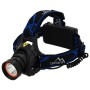 Налобний ліхтарик Cattara LED 400lm (1x XM-L+15x SMD) чорний/синій