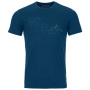 Чоловіча футболка Ortovox 185 Merino Tangram Logo Ts M синій