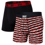 Боксерки Saxx Vibe Super Soft BB 2Pk червоний/чорний