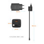 Адаптер Swissten SlideCharge Gan 30W, 1X USB-A 18W
