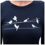 Жіноча функціональна футболка з д. рукавом Sensor Merino Active Songbirds
