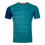 Чоловіча функціональна футболка Ortovox 185 Rock'N'Wool Short Sleeve зелений