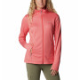 Жіноча толстовка Columbia W Park View Grid Fleece Full Zip червоний Red Hibiscus Heather